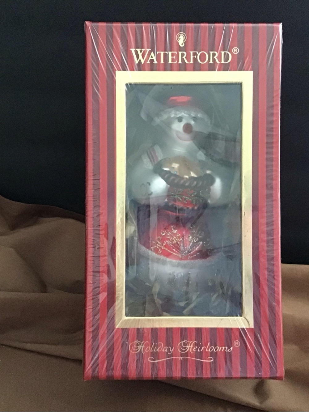 Waterford Holiday Heirlooms Snowlady w/ Cookies ornament sealed in box